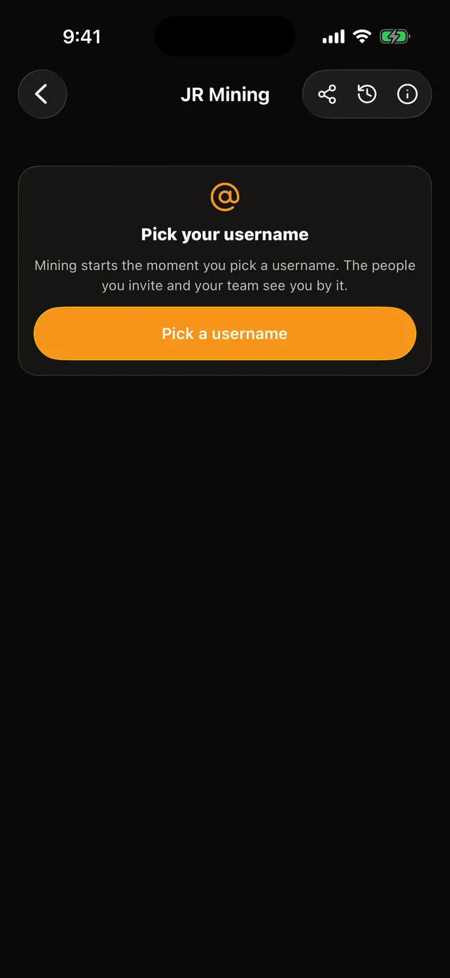 JR Mining: the pick your username card