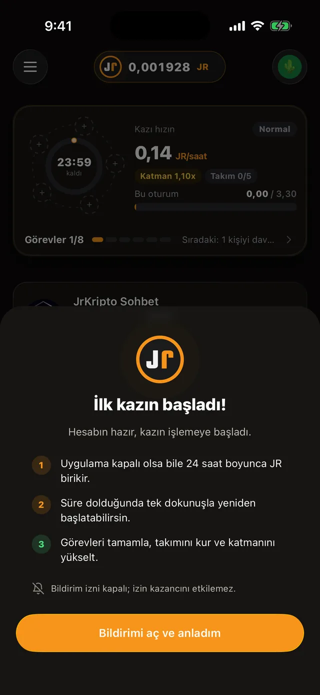 JR Kazı: İlk kazın başladı penceresi